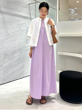 「SHIPS（シップス）のアイテム（アクセサリー）」を使った、土倉さん（レディース・154cm）の夏コーディネート