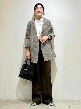 「SHIPS（シップス）のアイテム（ジャケット/アウター）」を使った、土倉さん（レディース・154cm）の春コーディネート