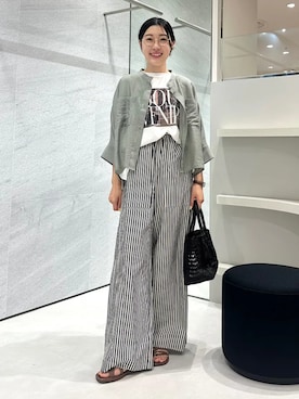 「SHIPS（シップス）のアイテム」を使った、土倉さん（レディース・154cm）の夏コーディネート