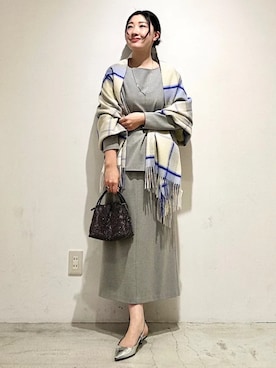 「SHIPS（シップス）のアイテム（アクセサリー）」を使った、土倉さん（レディース・154cm）の春コーディネート