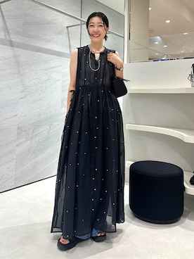 「SHIPS（シップス）のアイテム（デニムパンツ）」を使った、土倉さん（レディース・154cm）の夏コーディネート