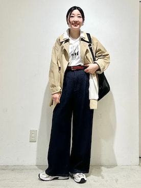 「SHIPS（シップス）のアイテム（ジャケット/アウター）」を使った、土倉さん（レディース・154cm）の春コーディネート