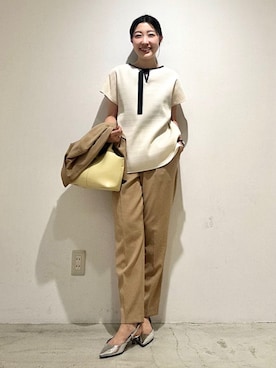 「SHIPS（シップス）のアイテム」を使った、土倉さん（レディース・154cm）の夏コーディネート