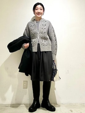 「NOMADIS（ノマディス）のアイテム」を使った、土倉さん（レディース・154cm）の春コーディネート