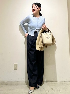 「SHIPS（シップス）のアイテム（パンツ）」を使った、土倉さん（レディース・154cm）の春コーディネート