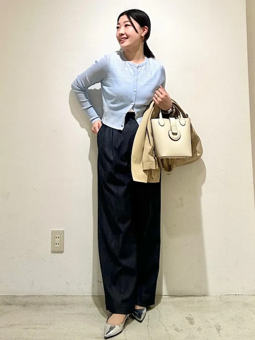 手洗い可能〉ヴィンテージ ライク デニム タック パンツ（その他パンツ