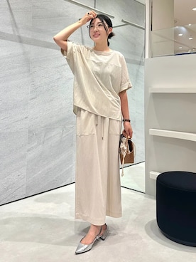 「SHIPS（シップス）のアイテム（バッグ）」を使った、土倉さん（レディース・154cm）の夏コーディネート