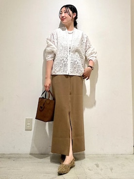 「SHIPS（シップス）のアイテム（ジャケット/アウター）」を使った、土倉さん（レディース・154cm）の春コーディネート