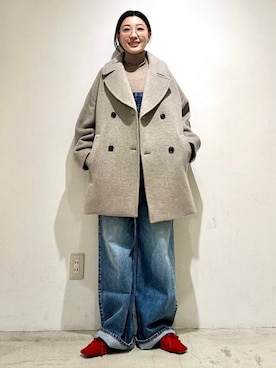 「upperhights（アッパーハイツ）のアイテム」を使った、土倉さん（レディース・154cm）の秋コーディネート