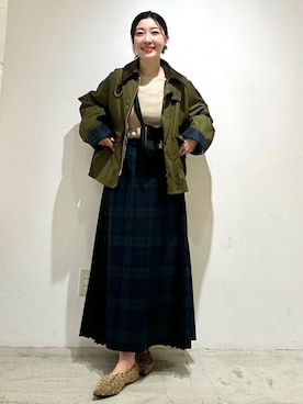 「シアートップス」｜「アイテム（その他アウター）」を使った、土倉さん（レディース・154cm）の秋コーディネート