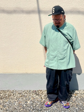 「PROPPER（プロッパー）のアイテム」を使った、FatDisk㉔さん（メンズ・173cm）の春コーディネート