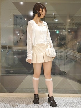 「one after another NICE CLAUP（ワンアフターアナザーナイスクラップ）のアイテム」を使った、ばらさん（骨格ウェーブ・レディース・152cm）の夏コーディネート