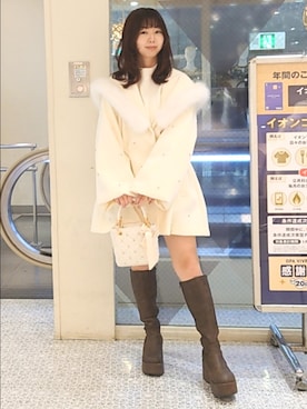 「イエベ春」｜ばらさん（レディース・152cm）の冬コーディネート