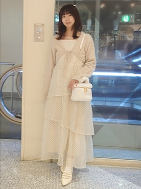 「one after another NICE CLAUP（ワンアフターアナザーナイスクラップ）のアイテム」を使った、ばらさん（骨格ウェーブ・レディース・152cm）の秋コーディネート