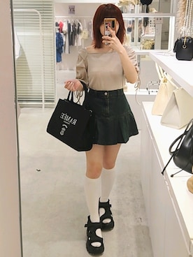 「one after another NICE CLAUP（ワンアフターアナザーナイスクラップ）のアイテム」を使った、ばらさん（レディース・152cm）の夏コーディネート