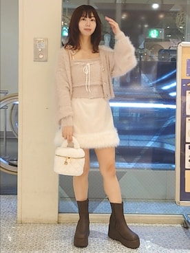 「アイテム（キャミソール）」を使った、ばらさん（レディース・152cm）の秋コーディネート