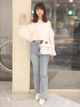 「one after another NICE CLAUP（ワンアフターアナザーナイスクラップ）のアイテム」を使った、ばらさん（骨格ウェーブ・レディース・152cm）の秋コーディネート