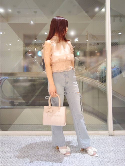 セール】【再入荷】サイドオープンフレアデニム（デニムパンツ