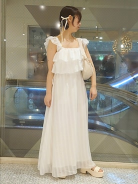 「one after another NICE CLAUP（ワンアフターアナザーナイスクラップ）のアイテム」を使った、ばらさん（レディース・152cm）の夏コーディネート