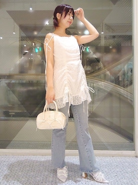 「one after another NICE CLAUP（ワンアフターアナザーナイスクラップ）のアイテム」を使った、ばらさん（レディース・152cm）の夏コーディネート