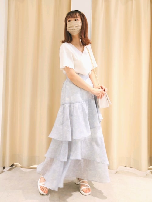 トワルドジュイ/オリジナルプリントティアードスカート（スカート