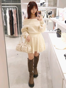 「152cm」｜「アイテム（ブーツ）」を使った、ばらさん（レディース・152cm）の秋コーディネート