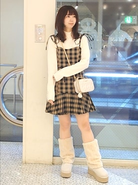 「one after another NICE CLAUP（ワンアフターアナザーナイスクラップ）のアイテム」を使った、ばらさん（骨格ウェーブ・レディース・152cm）の秋コーディネート