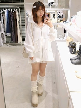 「152cm」｜「アイテム（ブーツ）」を使った、ばらさん（レディース・152cm）の秋コーディネート