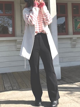 「ユニバ」｜「アイテム（その他アウター）」を使った、Aさん（レディース・158cm）の春コーディネート