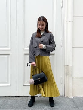 「grove（グローブ）のアイテム（ブルゾン）」を使った、NATSUMIさん（レディース・165cm）の秋コーディネート