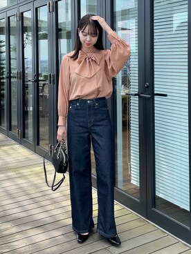 「SOMETHING（サムシング）のアイテム」を使った、NATSUMIさん（レディース・165cm）の夏コーディネート