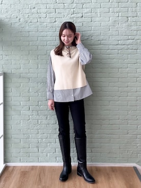 「アイテム（その他トップス）」を使った、NATSUMIさん（レディース・165cm・20代）の秋コーディネート