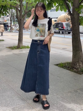 「SOMETHING（サムシング）のアイテム」を使った、NATSUMIさん（レディース・166cm）の春コーディネート