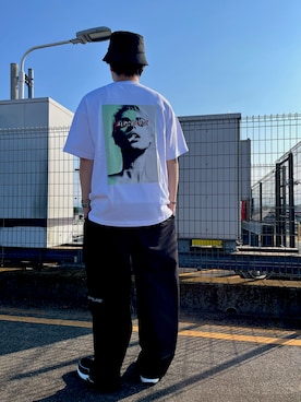 「WHITELAND（ホワイトランド）のアイテム（帽子）」を使った、AMANOさん（メンズ・175cm）の春コーディネート