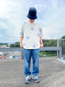 「Levi's RED（リーバイスレッド）のアイテム」を使った、AMANOさん（メンズ・175cm）の夏コーディネート