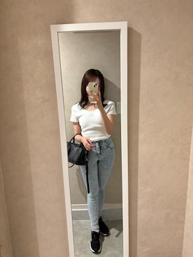 「TORY BURCH（トリーバーチ）のアイテム」を使った、Airiさん（レディース・164cm）の夏コーディネート
