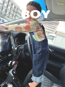 「CIAOPANIC TYPY（チャオパニックティピー）のアイテム（オールインワン・サロペット）」を使った、ｔｏｗａさん（キッズ・90cm）の冬コーディネート