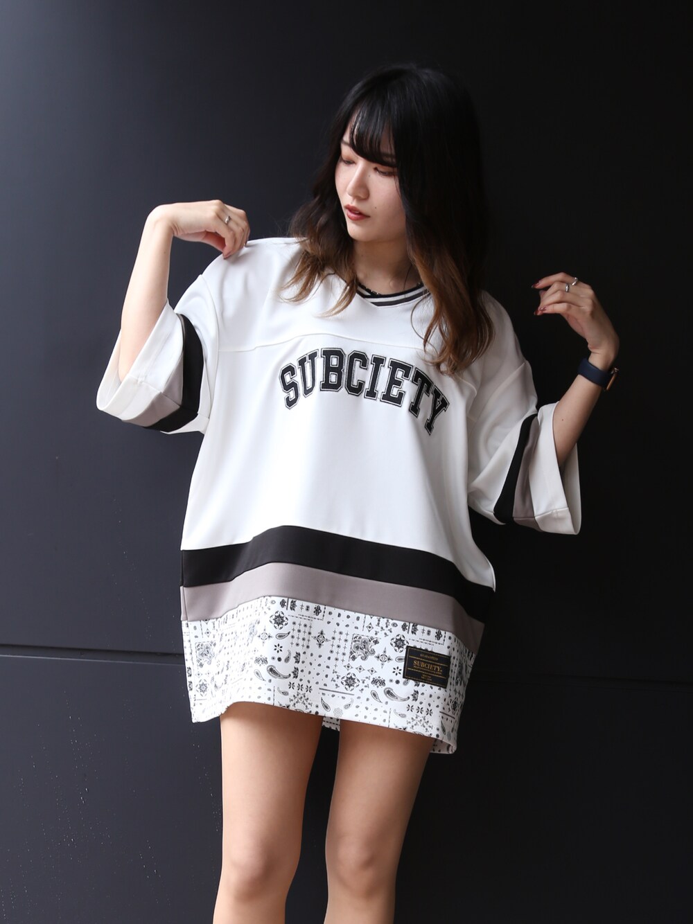 ゆきさんの「HOCKEY SHIRT（Subciety）」を使ったコーディネートの1枚目の写真