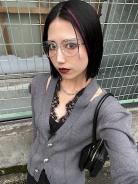「アイテム（メガネ）」を使った、しおりさん（レディース・173cm・20代）の秋コーディネート