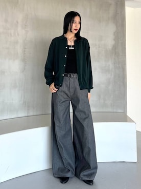 「アイテム（バレエシューズ）」を使った、しおりさん（レディース・173cm）の夏コーディネート