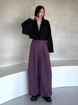 「アイテム（スラックス）」を使った、しおりさん（レディース・173cm）の夏コーディネート