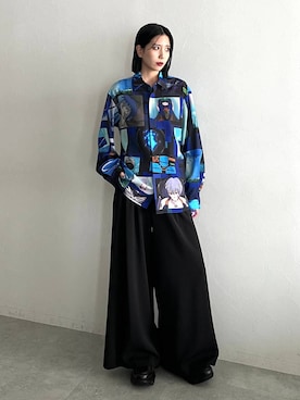 「アイテム（スラックス）」を使った、しおりさん（レディース・173cm）の夏コーディネート