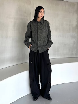 「アイテム（バレエシューズ）」を使った、しおりさん（レディース・173cm）の夏コーディネート