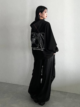 「アイテム（パーカー）」を使った、しおりさん（レディース・173cm・20代）の夏コーディネート