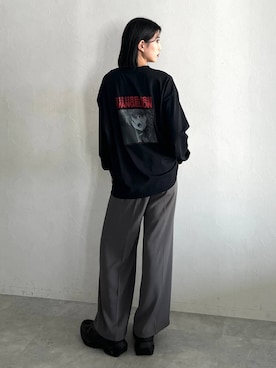 「アイテム（スラックス）」を使った、しおりさん（レディース・173cm）の夏コーディネート