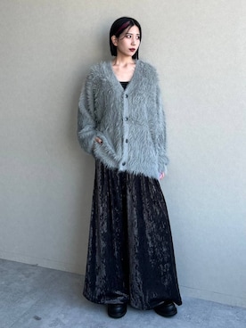 「HARE（ハレ）のビルディングソールフュージョンローファー(HARE)（ローファー）」を使った、しおりさん（レディース・173cm）の秋コーディネート