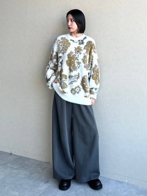 シャギーニットガラプルオーバー(HARE)