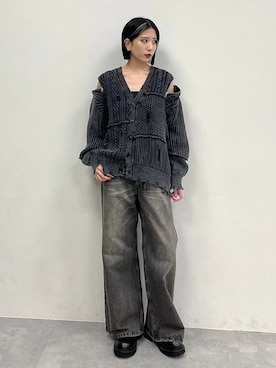 「アイテム（ブーツ）」を使った、しおりさん（レディース・173cm）の秋コーディネート