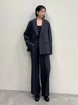 「アイテム（セットアップ）」を使った、しおりさん（レディース・173cm）の秋コーディネート