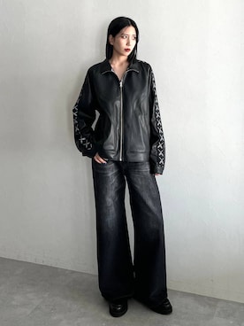 「アイテム（ブルゾン）」を使った、しおりさん（レディース・173cm）の夏コーディネート